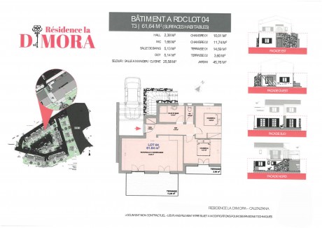 Lot 04A T3 - Calenzana, Résidence La Dimora