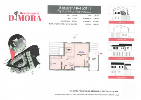 Lot 11 T3 - Calenzana, Résidence La Dimora