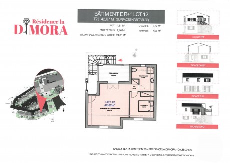 Lot 12 T2 - Calenzana, Résidence La Dimora