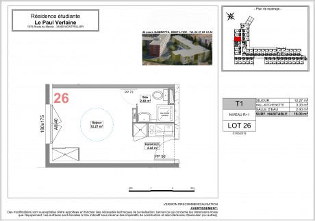 Lot 26 T1 - À Montpellier, La Résidence "Idéal Campus E"