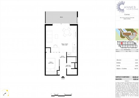 Lot 52 T1 Bis - À Cannes, la nouvelle résidence "Cannes Horizon"