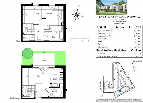 Lot 51 T3 Duplex - "Le Clos François des Bories", nouvelle résidence à Mérignac