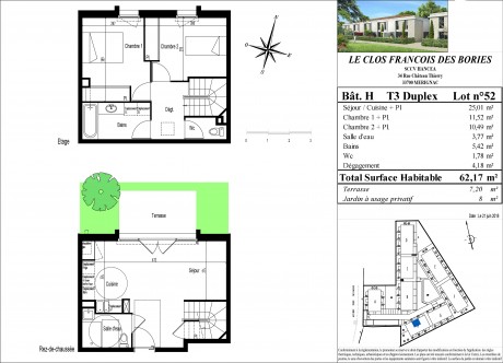 Lot 52 T3 Duplex - "Le Clos François des Bories", nouvelle résidence à Mérignac