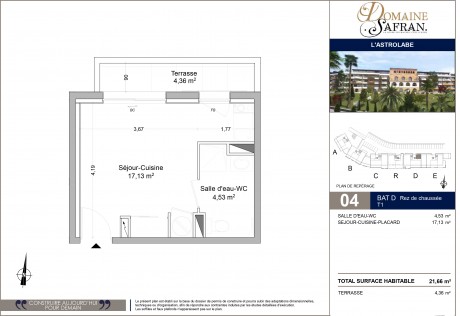 Lot 04D T1 - "Domaine Safran", la Nouvelle résidence à La Londe-Les-Maures