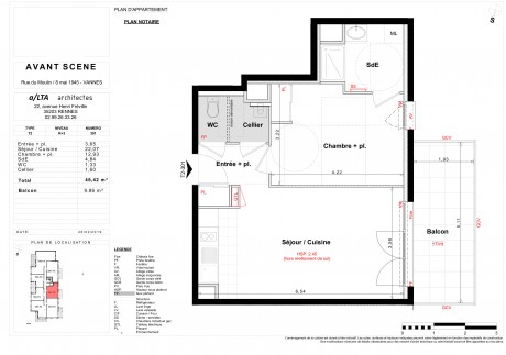 Lot 301 T2 - "Avant-Scène", la nouvelle résidence à Vannes