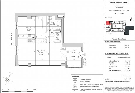 Lot 4.1 T2 - La nouvelle résidence "La Belle Jardinière" à Nancy
