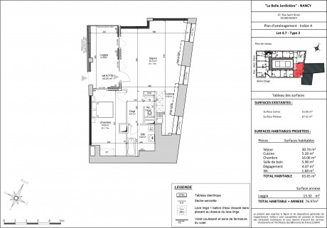 Lot 4.7 T2 - La nouvelle résidence "La Belle Jardinière" à Nancy