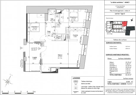 Lot 4.8 T3 - La nouvelle résidence "La Belle Jardinière" à Nancy