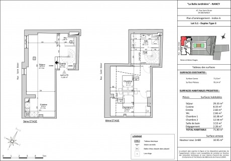 Lot 5.1 T3 Duplex - La nouvelle résidence "La Belle Jardinière" à Nancy