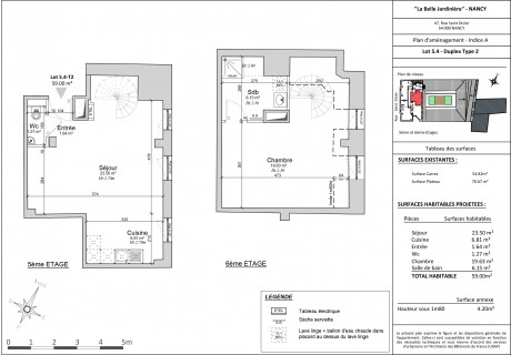 Lot 5.4 T2 Duplex - La nouvelle résidence "La Belle Jardinière" à Nancy