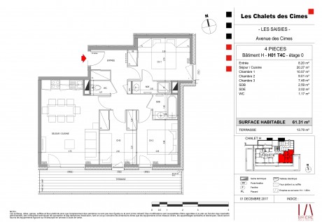 Lot H01 T4 - "Les Chalets des Cîmes" la nouvelle résidence aux pieds des pistes, Les Saisies