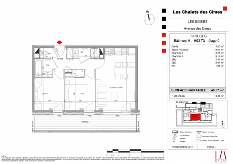 Lot H02 T3 - "Les Chalets des Cîmes" la nouvelle résidence aux pieds des pistes, Les Saisies