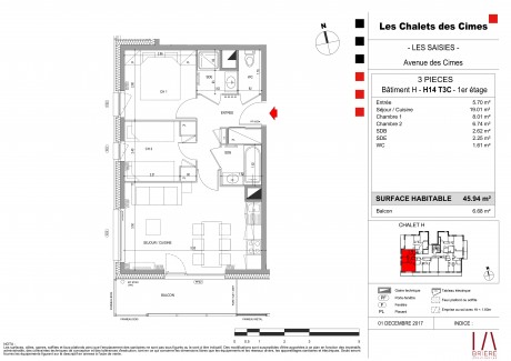 Lot H14 T3 - "Les Chalets des Cîmes" la nouvelle résidence aux pieds des pistes, Les Saisies