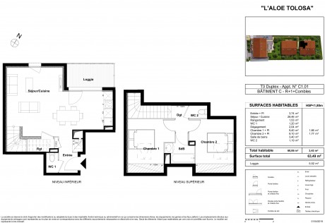 Lot C1.01 T3 Duplex - "L'Aloé Tolosa", la nouvelle résidence à Toulouse