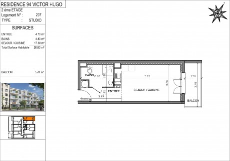 Lot 207 Studio - "Le Victor Hugo", la nouvelle résidence à Neuilly-Plaisance