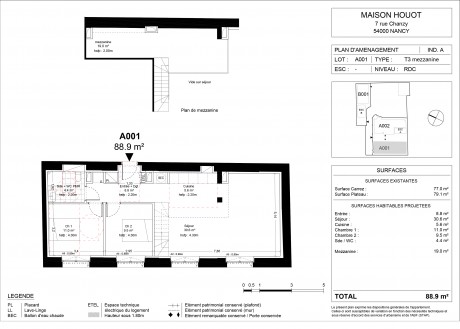 Lot A001 T3 - "La Maison Houot", Bel immeuble ancien à Nancy