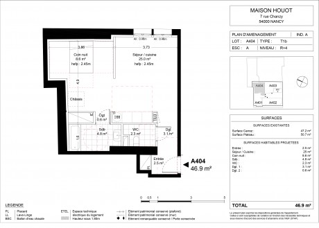 Lot A404 T1 - "La Maison Houot", Bel immeuble ancien à Nancy