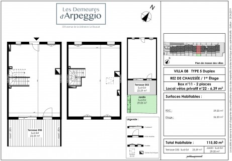 Lot 08 T5 Duplex - "Les Demeures d'Arpeggio", le nouvel ensemble immobilier au Bouscat