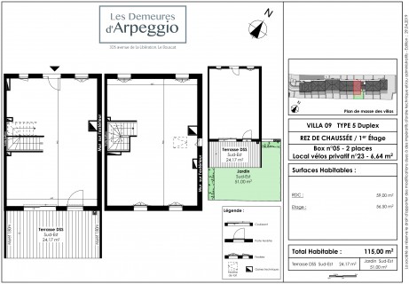 Lot 09 T5 Duplex - "Les Demeures d'Arpeggio", le nouvel ensemble immobilier au Bouscat