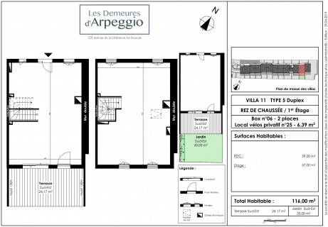 Lot 11 T5 Duplex - "Les Demeures d'Arpeggio", le nouvel ensemble immobilier au Bouscat