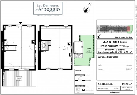 Lot 12 T5 Duplex - "Les Demeures d'Arpeggio", le nouvel ensemble immobilier au Bouscat