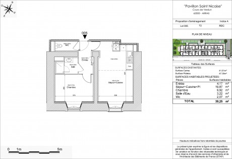 Lot 005 T2 Bis - "Le Pavillon Saint-Niçaise", la nouvelle résidence à Arras