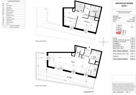 Lot C 634 T3 Duplex - "Nouvelles scènes" la nouvelle résidence à Aix-en-Provence