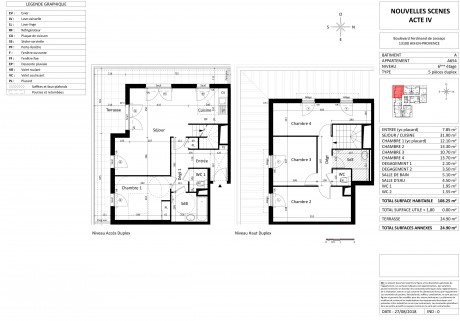 Lot A 654 T5 Duplex - "Nouvelles scènes" la nouvelle résidence à Aix-en-Provence