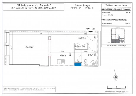 Lot 21 T1 - "La Résidence du Bassin", le nouvel immeuble à Honfleur