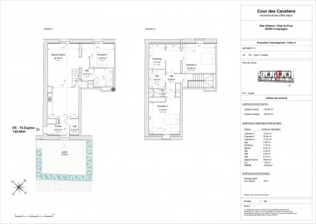 Lot D5 T4 Duplex - "La Cour des Cavaliers", belle réhabilitation de l'ancienne école d'État-Major