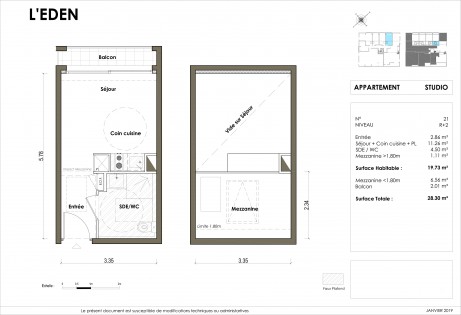 Lot 21 Studio - "L'Eden", la nouvelle résidence face à la baie de Villefranche-sur-Mer