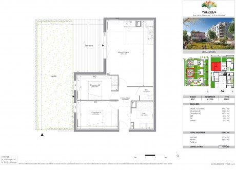 Lot A2 003 M3 - "Volubilis",  la résidence contemporaine au coeur de Lormont