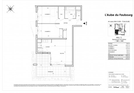 Lot D02 T3 - "L'Aube du Faubourg", la nouvelle résidence à Toulouse,