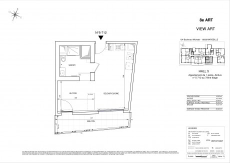 Lot 5-712 Studio - "8ème Art", la nouvelle résidence au coeur de la cité Phocéenne