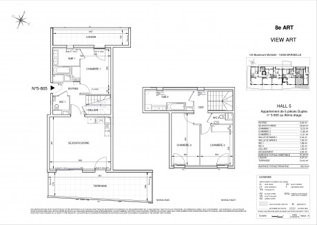 Lot 5-805 T5 Duplex - "8ème Art", la nouvelle résidence au coeur de la cité Phocéenne