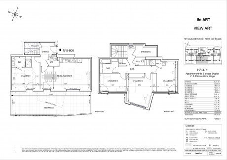 Lot 5-808 T5 Duplex - "8ème Art", la nouvelle résidence au coeur de la cité Phocéenne