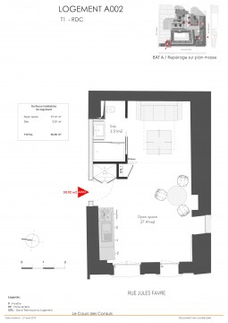 Lot A002 T1 - "La Cour des Consuls", le nouvel ensemble immobilier au coeur de Tours