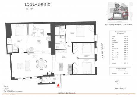 Lot B101 T5 - "La Cour des Consuls", le nouvel ensemble immobilier au coeur de Tours