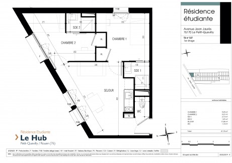 Lot 137 T3 - "Le Hub", la nouvelle résidence étudiante à Rouen