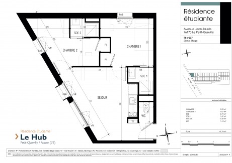 Lot 237 T3 - "Le Hub", la nouvelle résidence étudiante à Rouen