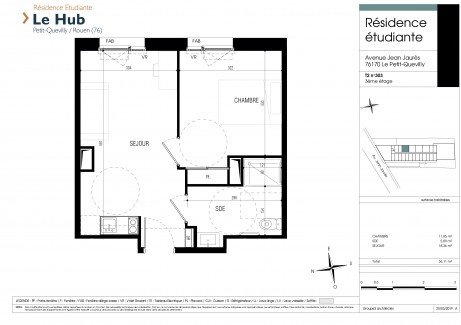 Lot 303 T2 - "Le Hub", la nouvelle résidence étudiante à Rouen