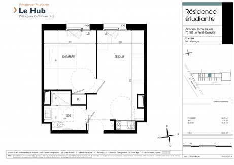 Lot 304 T2 - "Le Hub", la nouvelle résidence étudiante à Rouen