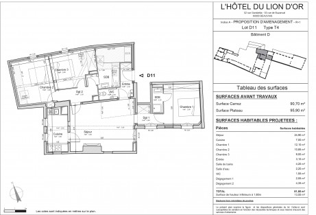 Lot D11 T4 - "L'Hôtel du Lion d'Or", la résidence restauré au coeur de Beauvais