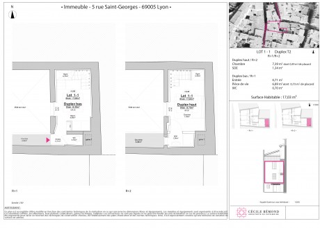 Lot 4 T2 Duplex - "5 Rue Saint-Georges" à Lyon, un bel édifice restauré dans le coeur de ville