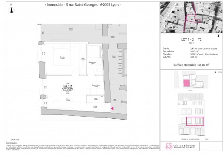 Lot 5 T2 - "5 Rue Saint-Georges" à Lyon, un bel édifice restauré dans le coeur de ville