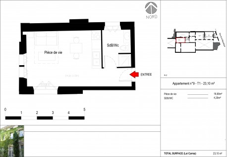 Lot 9 T1 - "Rue de la République", appartements à Villeneuve-Lès-Avignon