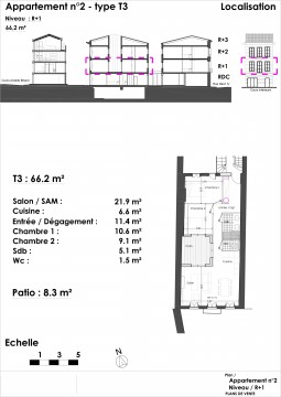 lot 2 T3 - Rue Henri IV à Bordeaux - Réhabilitation d'un immeuble de 5 lots