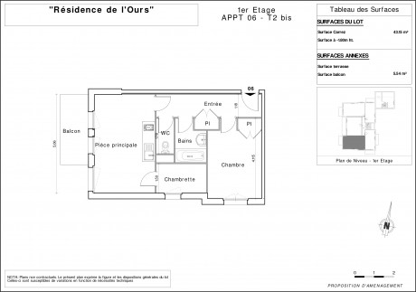 Lot 6 T2 bis - Résidence de l'Ours