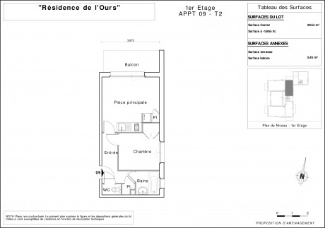 Lot 9 T2 - Résidence de l'Ours