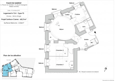 Lot 9 T3 - LES ROTONDES SAINT-GABRIEL